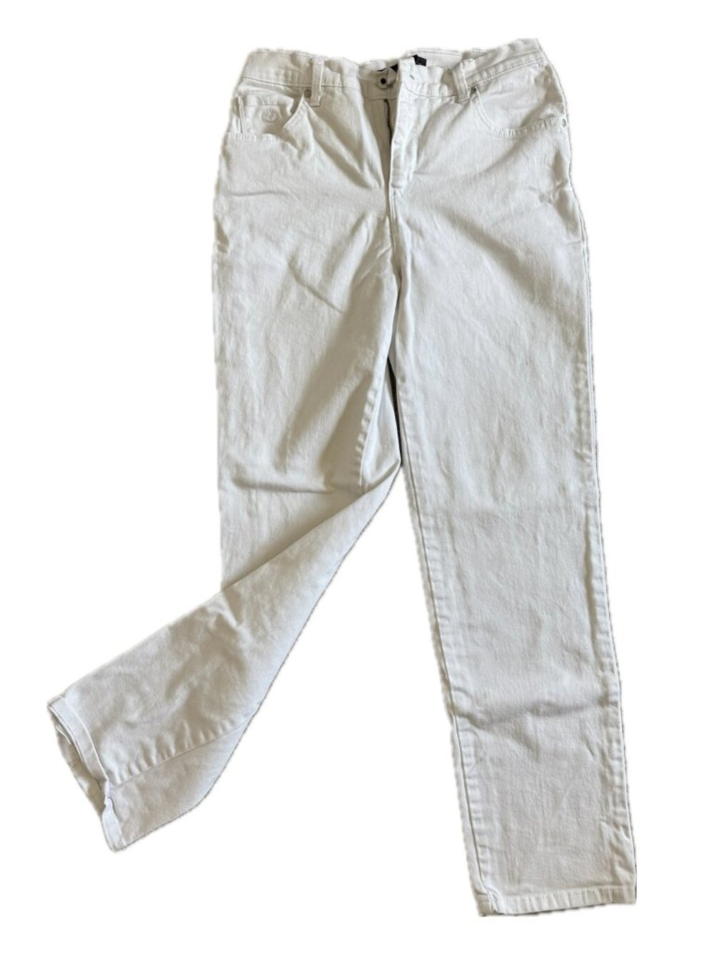 Gloria Vanderbilt Jeans White Denim Sz 8 Amanda